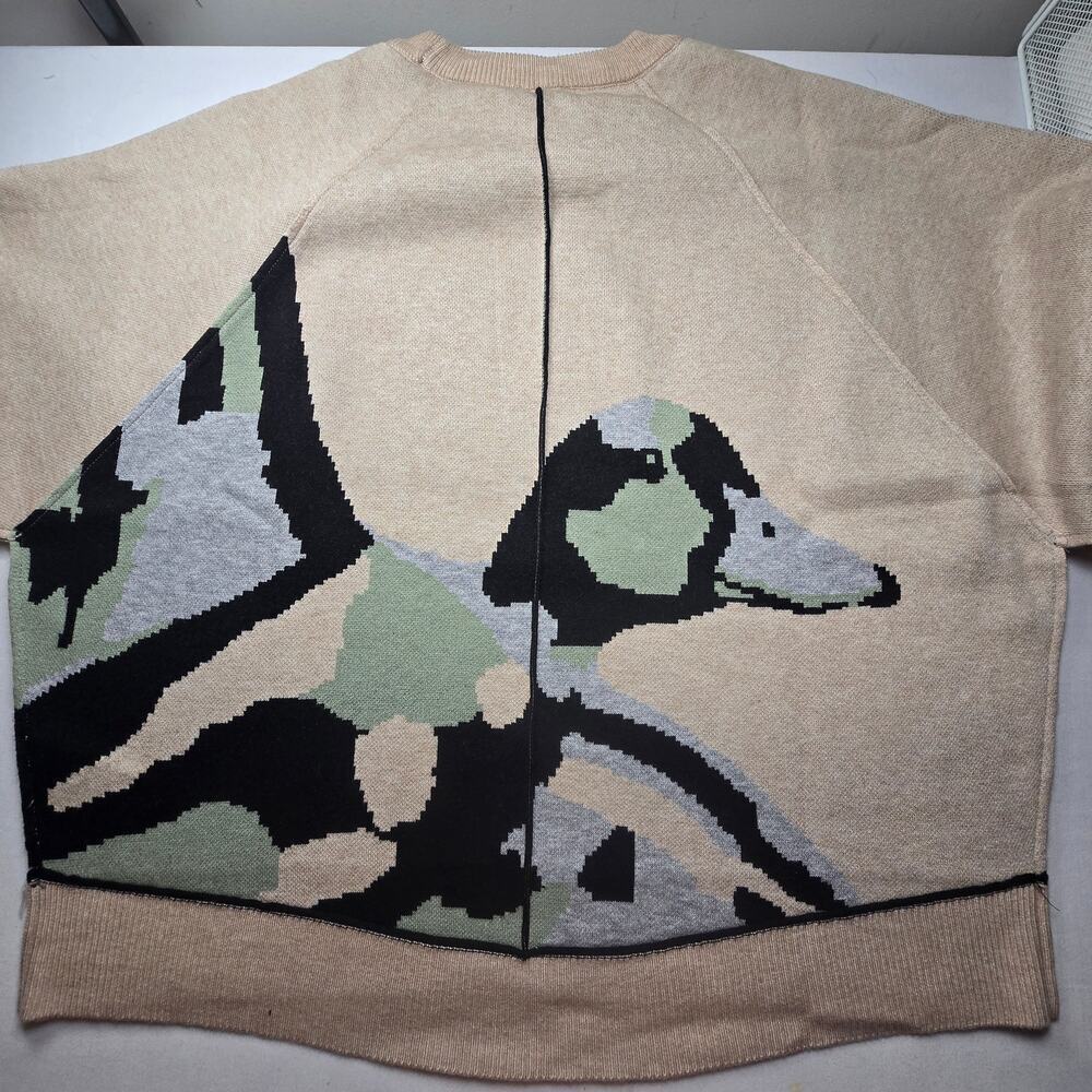 NWT Pilcro by Anthropologie The Oaklyn Cozy Knit Crew-Neck Duck Sweater. Size S - Picture 7 of 12